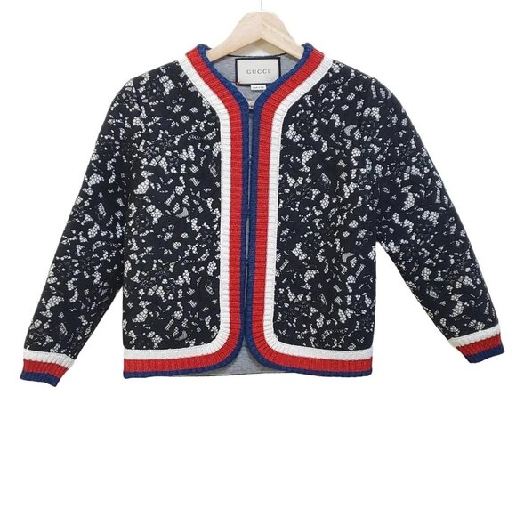 GUCCI - Black White Multi Women's Lightweight Jacket 504-051425 - Picture 1 of 6